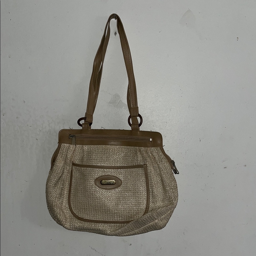 Source Unknown Tan and Brown Shoulder Bag